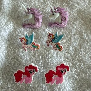 Unicorn and Pony Earrings Set